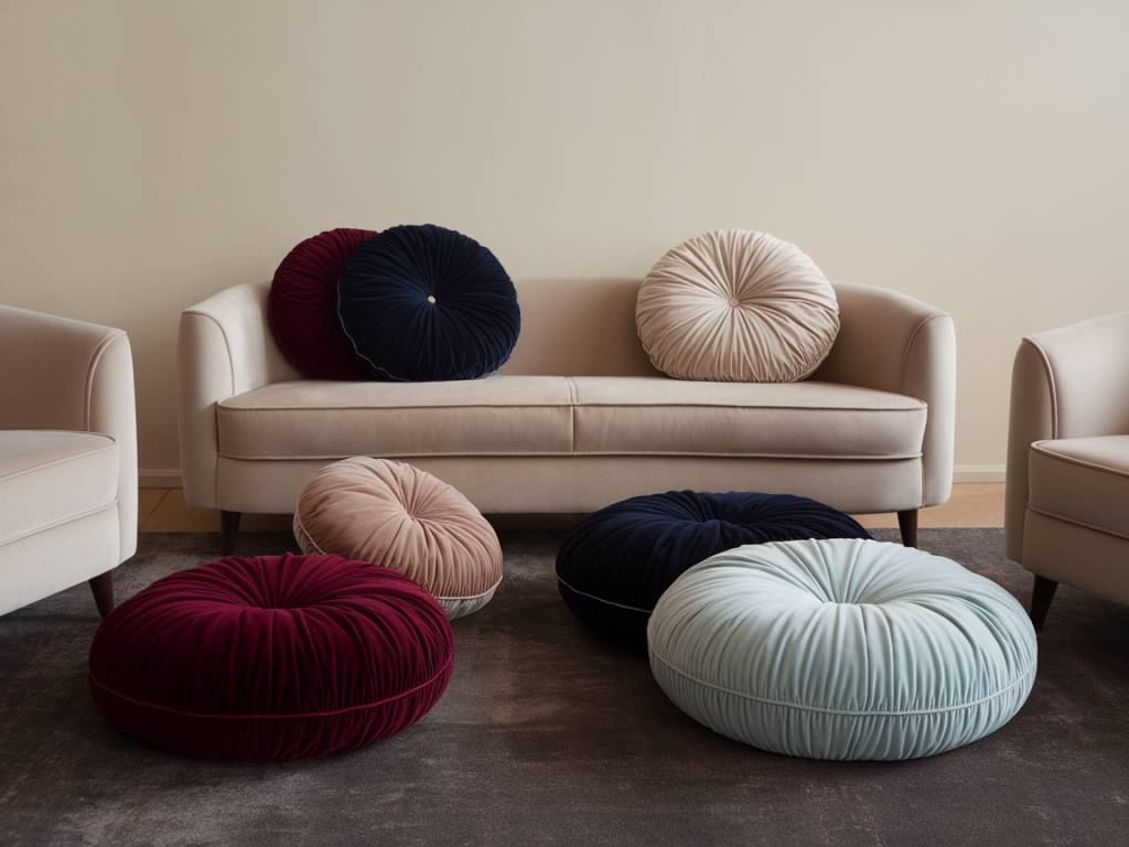 Coussins en velours : luxe et confort pour votre canapé