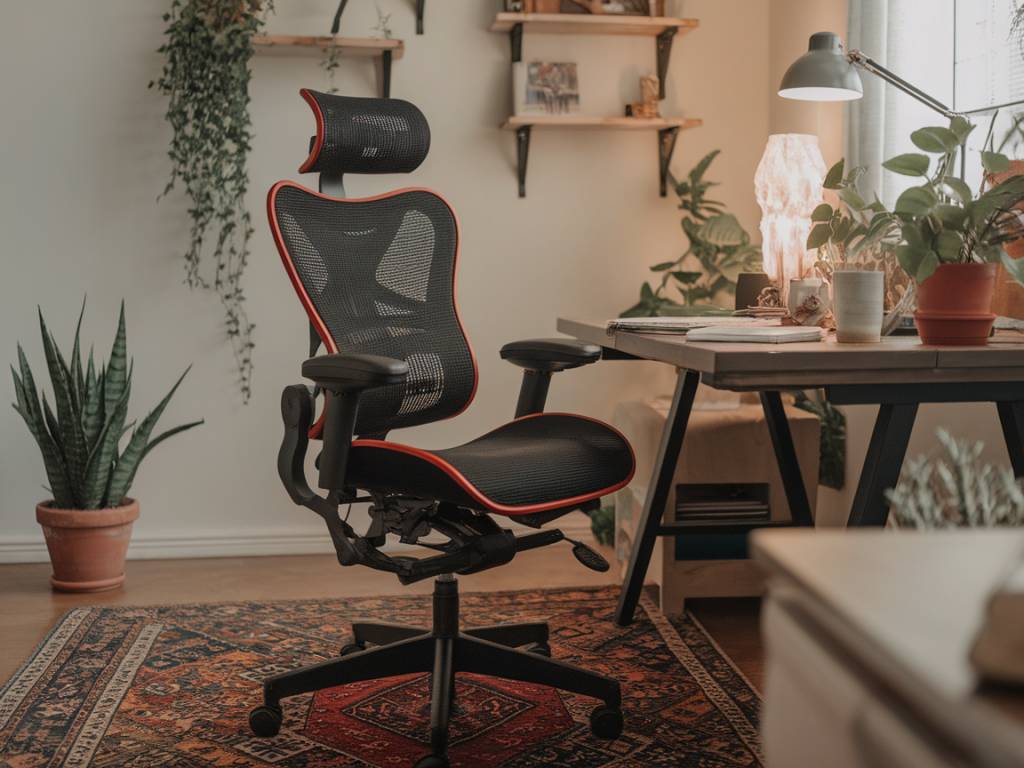 Un fauteuil ergonomique pour un espace de travail cosy